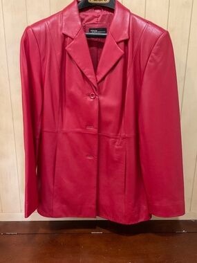 Lovely Red Leather Jacket